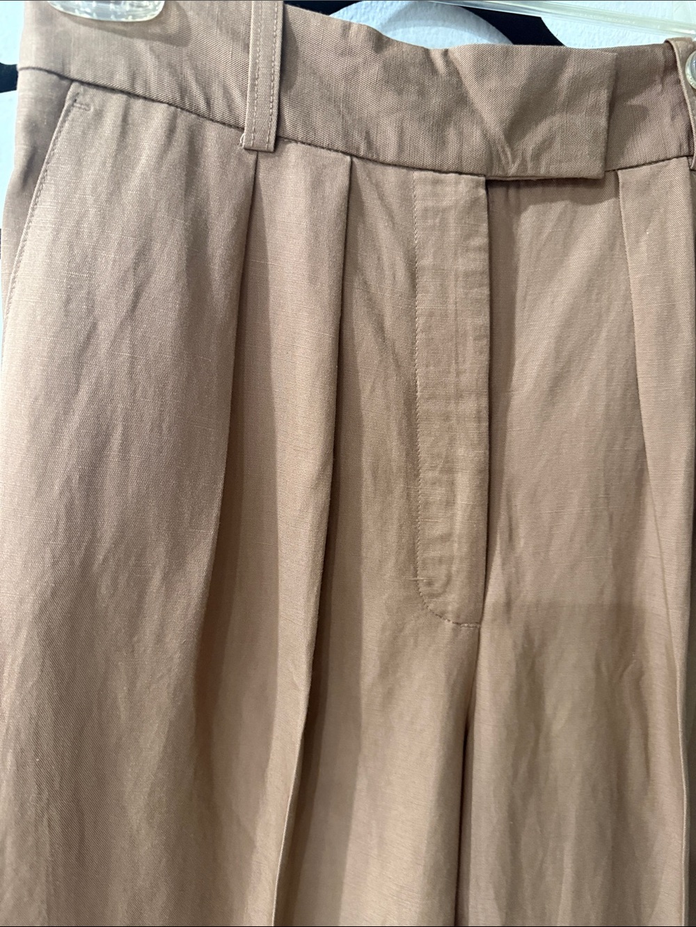 Worthington Wide Leg Trousers in Rust Brown - Picture 4 of 4